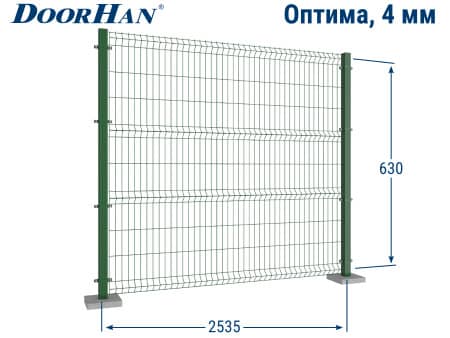 Купить 3D заборную секцию ДорХан 2535×630 мм в Петропавловске-Камчатском от 943 руб.